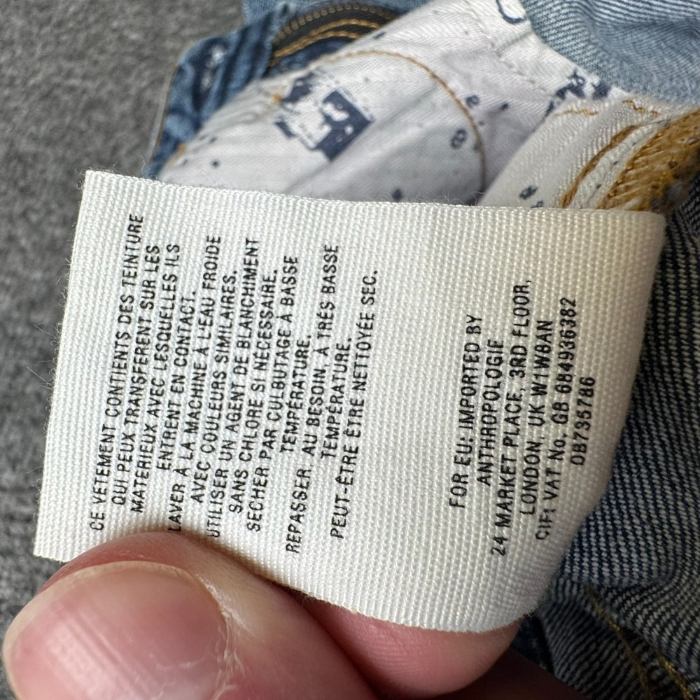 Anthropologie Pilcro Letterpress Slim Boyfriend Jeans Women 27 Fit 32x27 - Picture 15 of 16
